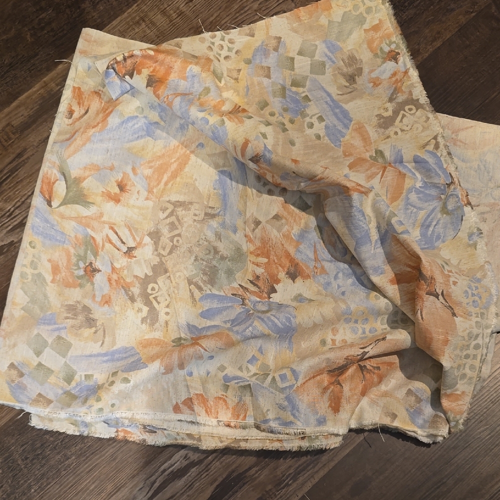 Floral Patterned Fabric, 3.25 yards